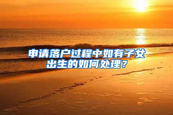 申请落户过程中如有子女出生的如何处理？