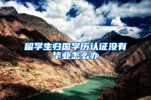 留学生归国学历认证没有毕业怎么办