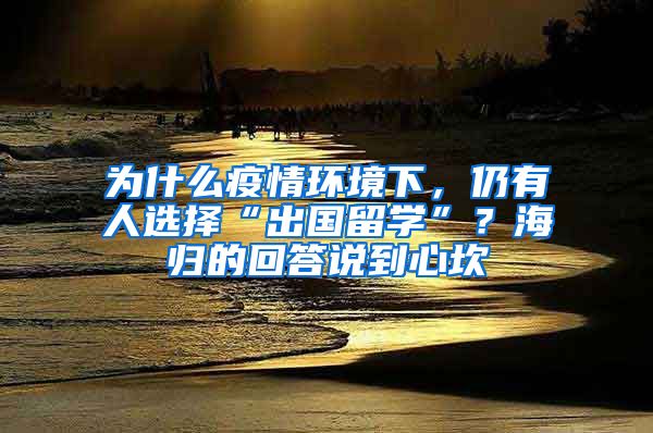 为什么疫情环境下，仍有人选择“出国留学”？海归的回答说到心坎