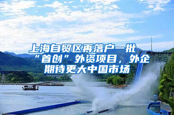 上海自贸区再落户一批“首创”外资项目，外企期待更大中国市场