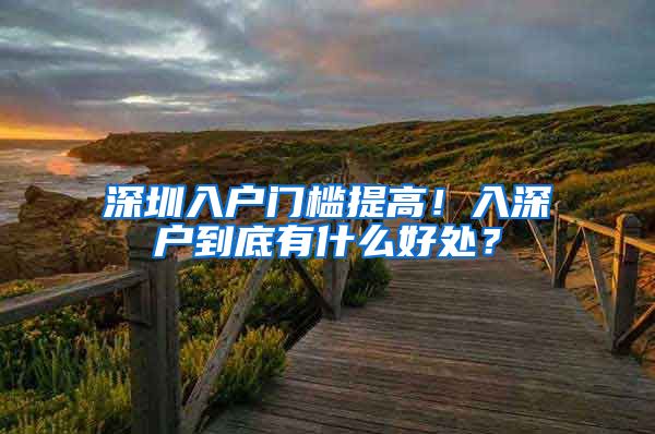 深圳入户门槛提高！入深户到底有什么好处？
