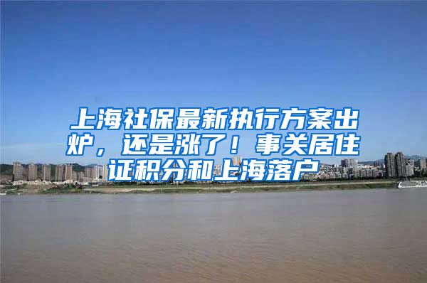 上海社保最新执行方案出炉，还是涨了！事关居住证积分和上海落户
