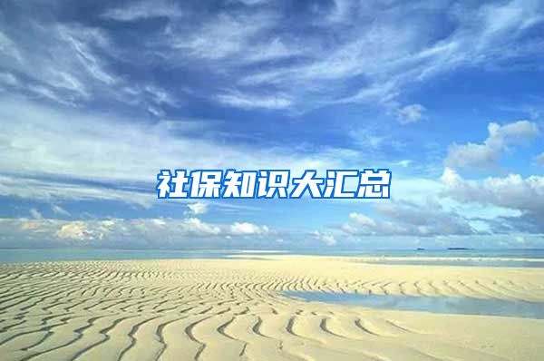 社保知识大汇总