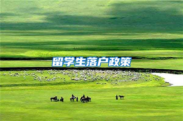 留学生落户政策