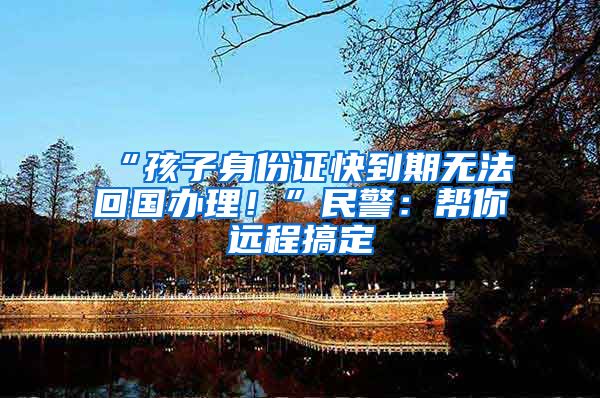 “孩子身份证快到期无法回国办理！”民警：帮你远程搞定
