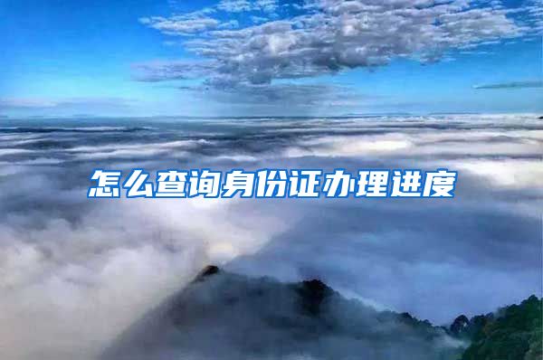 怎么查询身份证办理进度