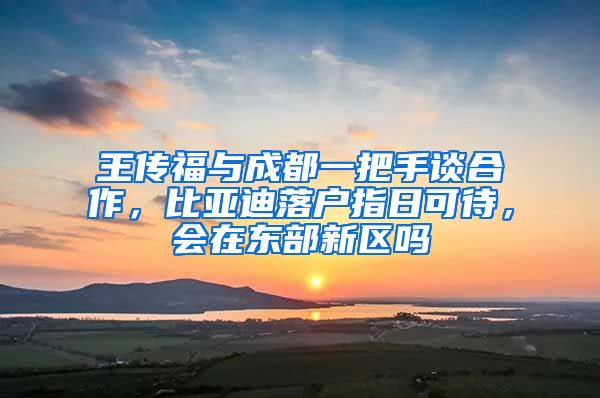 王传福与成都一把手谈合作，比亚迪落户指日可待，会在东部新区吗