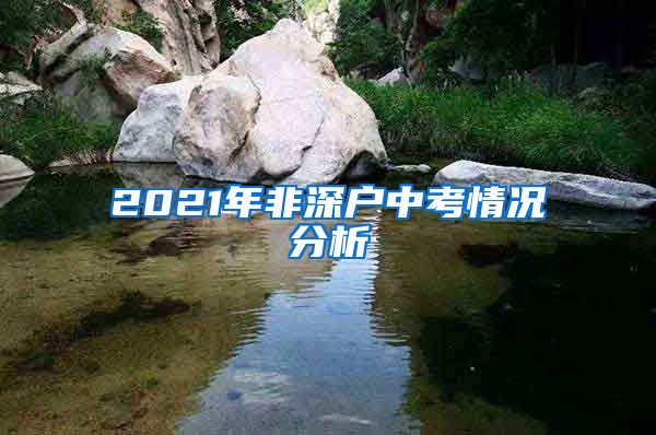 2021年非深户中考情况分析