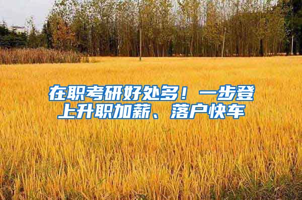 在职考研好处多！一步登上升职加薪、落户快车