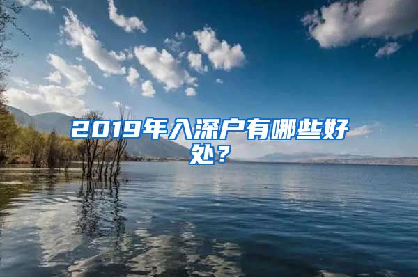 2019年入深户有哪些好处？