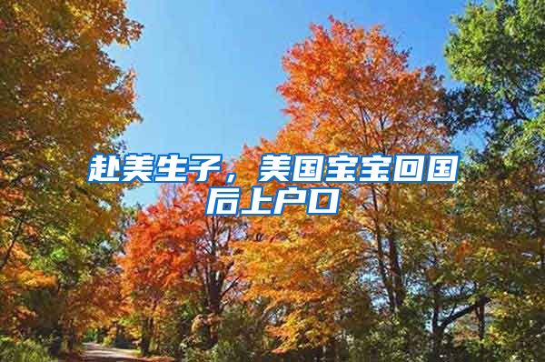 赴美生子，美国宝宝回国后上户口