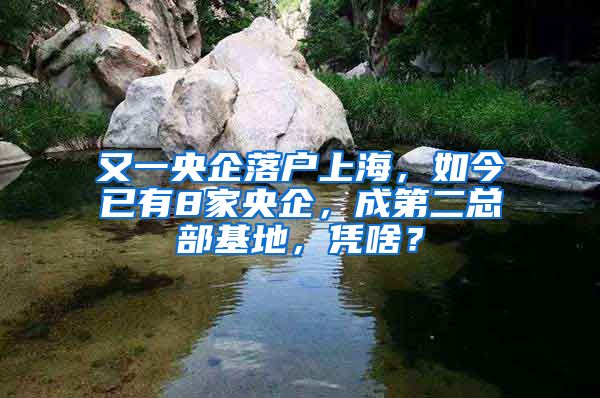 又一央企落户上海，如今已有8家央企，成第二总部基地，凭啥？
