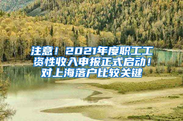 注意！2021年度职工工资性收入申报正式启动！对上海落户比较关键