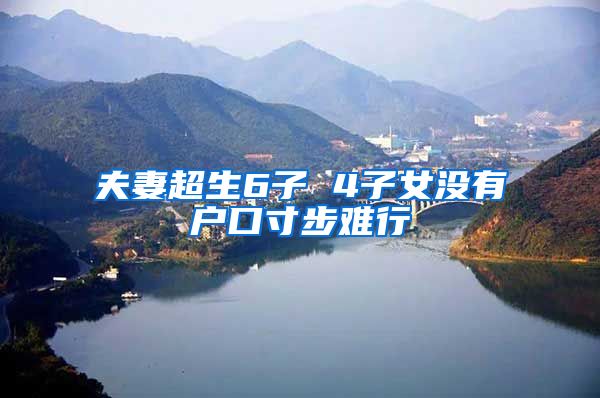 夫妻超生6子 4子女没有户口寸步难行
