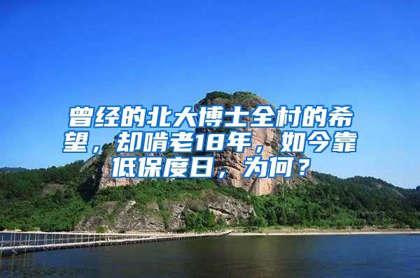 曾经的北大博士全村的希望，却啃老18年，如今靠低保度日，为何？