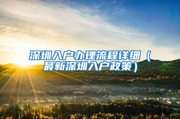 深圳入户办理流程详细（最新深圳入户政策）