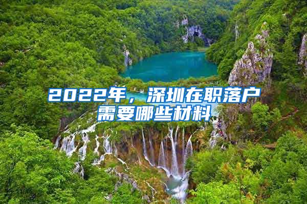 2022年，深圳在职落户需要哪些材料