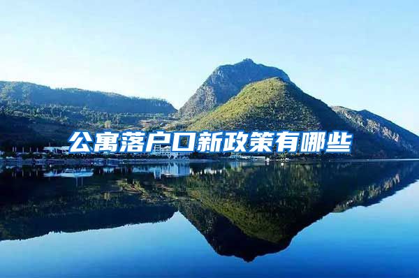 公寓落户口新政策有哪些