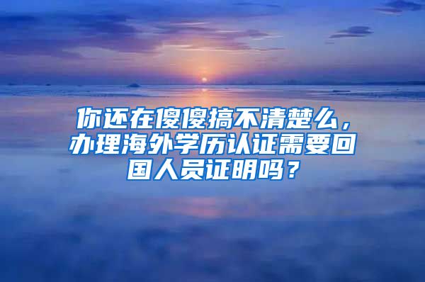 你还在傻傻搞不清楚么，办理海外学历认证需要回国人员证明吗？