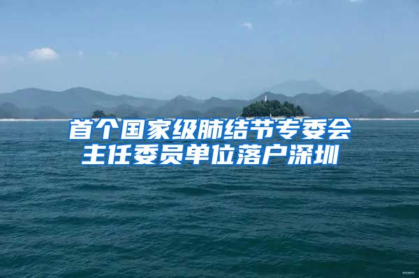 首个国家级肺结节专委会主任委员单位落户深圳