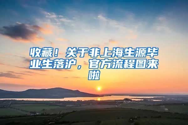 收藏！关于非上海生源毕业生落沪，官方流程图来啦