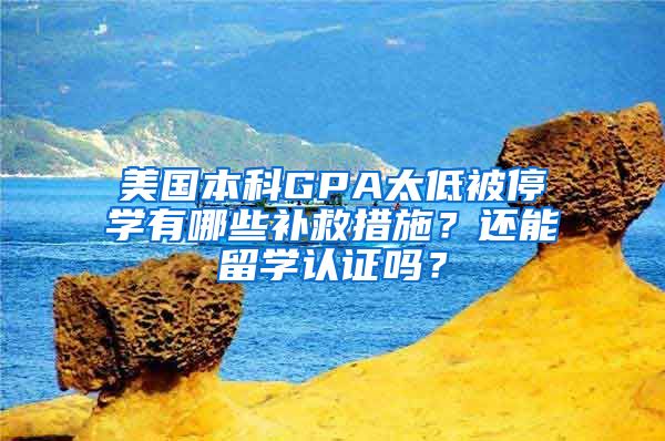美国本科GPA太低被停学有哪些补救措施？还能留学认证吗？