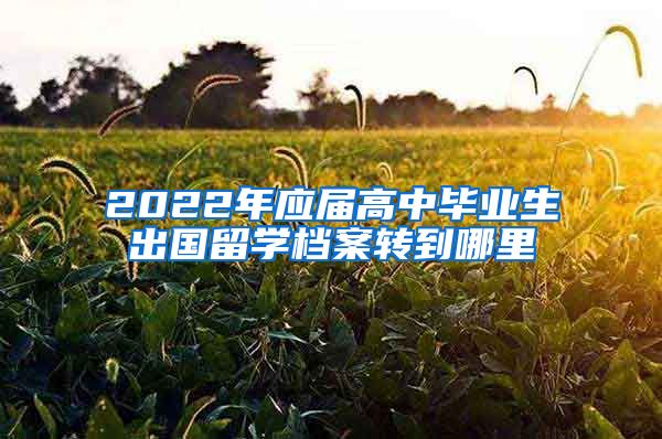 2022年应届高中毕业生出国留学档案转到哪里