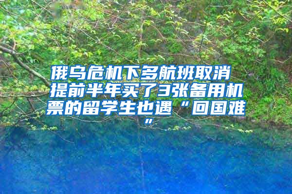 俄乌危机下多航班取消 提前半年买了3张备用机票的留学生也遇“回国难”