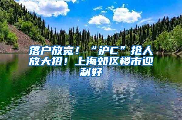 落户放宽！“沪C”抢人放大招！上海郊区楼市迎利好