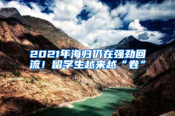 2021年海归仍在强劲回流！留学生越来越“卷”