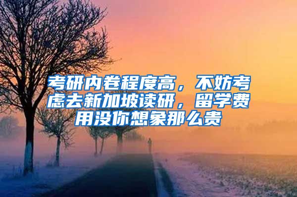 考研内卷程度高，不妨考虑去新加坡读研，留学费用没你想象那么贵