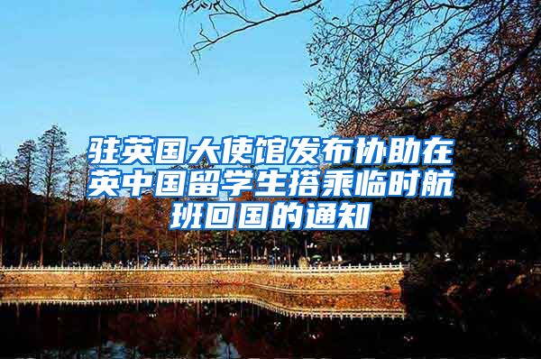 驻英国大使馆发布协助在英中国留学生搭乘临时航班回国的通知