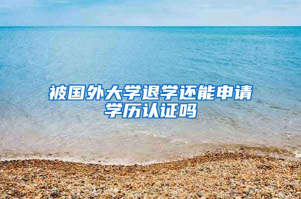 被国外大学退学还能申请学历认证吗