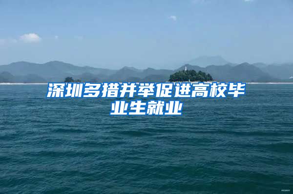 深圳多措并举促进高校毕业生就业