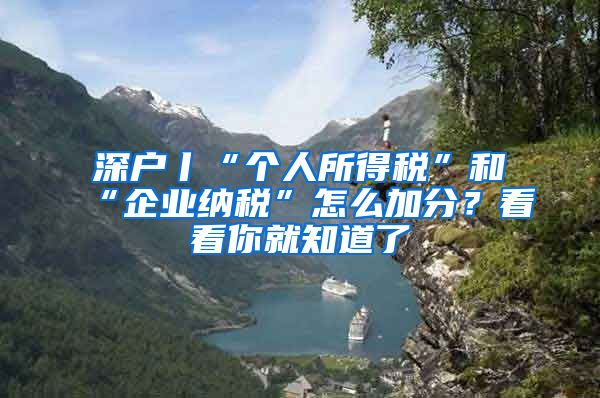 深户丨“个人所得税”和“企业纳税”怎么加分？看看你就知道了