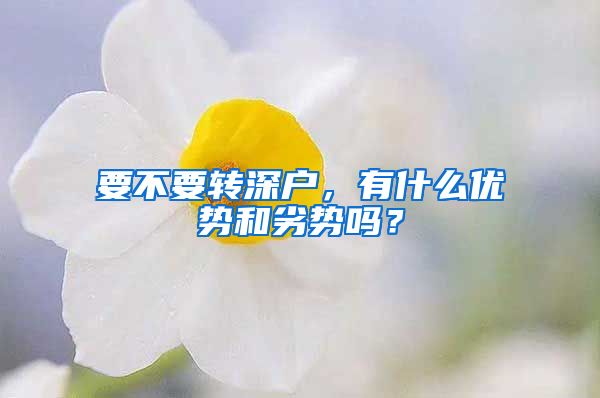 要不要转深户，有什么优势和劣势吗？
