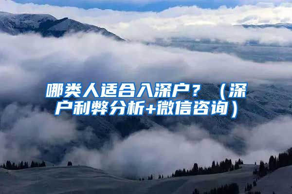 哪类人适合入深户？（深户利弊分析+微信咨询）