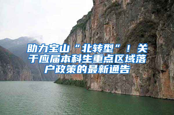 助力宝山“北转型”！关于应届本科生重点区域落户政策的最新通告