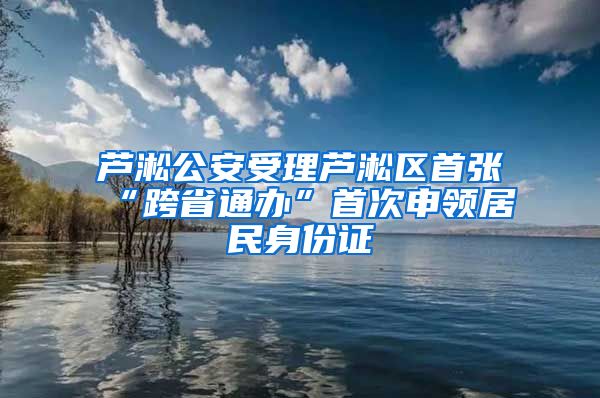 芦淞公安受理芦淞区首张“跨省通办”首次申领居民身份证