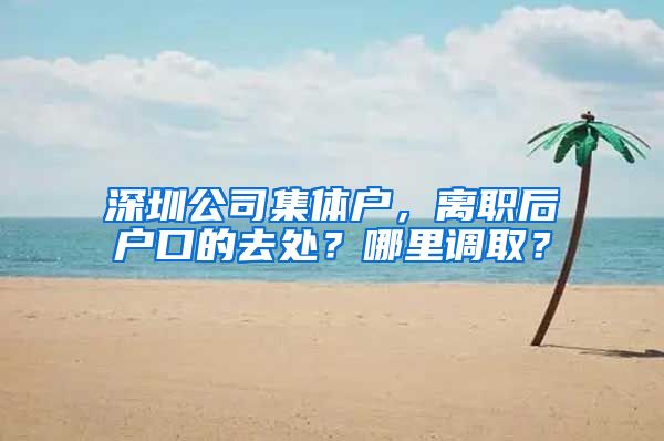深圳公司集体户，离职后户口的去处？哪里调取？