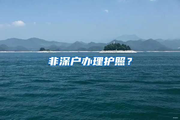 非深户办理护照？