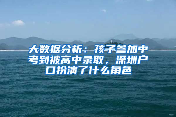 大数据分析：孩子参加中考到被高中录取，深圳户口扮演了什么角色