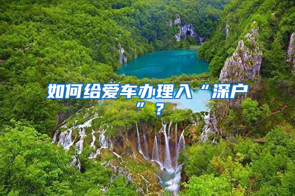 如何给爱车办理入“深户”？