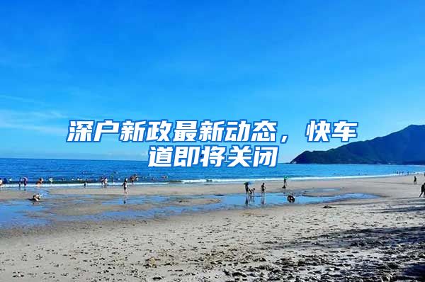 深户新政最新动态，快车道即将关闭