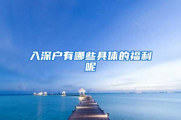 入深户有哪些具体的福利呢