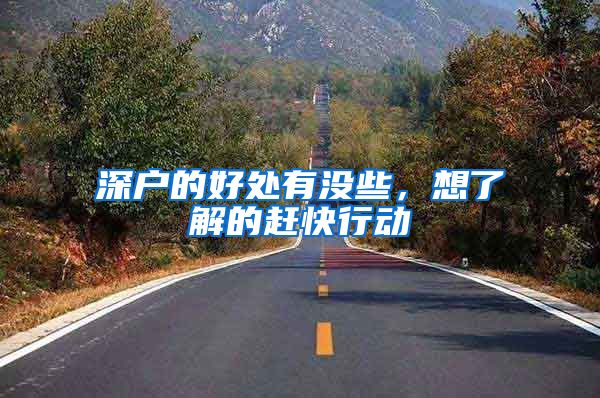 深户的好处有没些，想了解的赶快行动