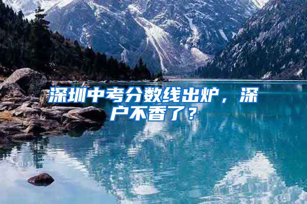 深圳中考分数线出炉，深户不香了？