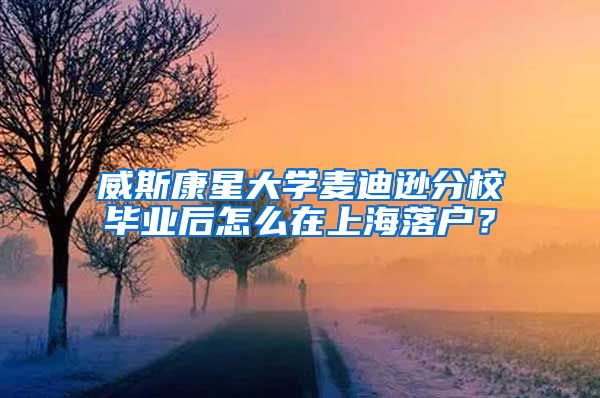 威斯康星大学麦迪逊分校毕业后怎么在上海落户？